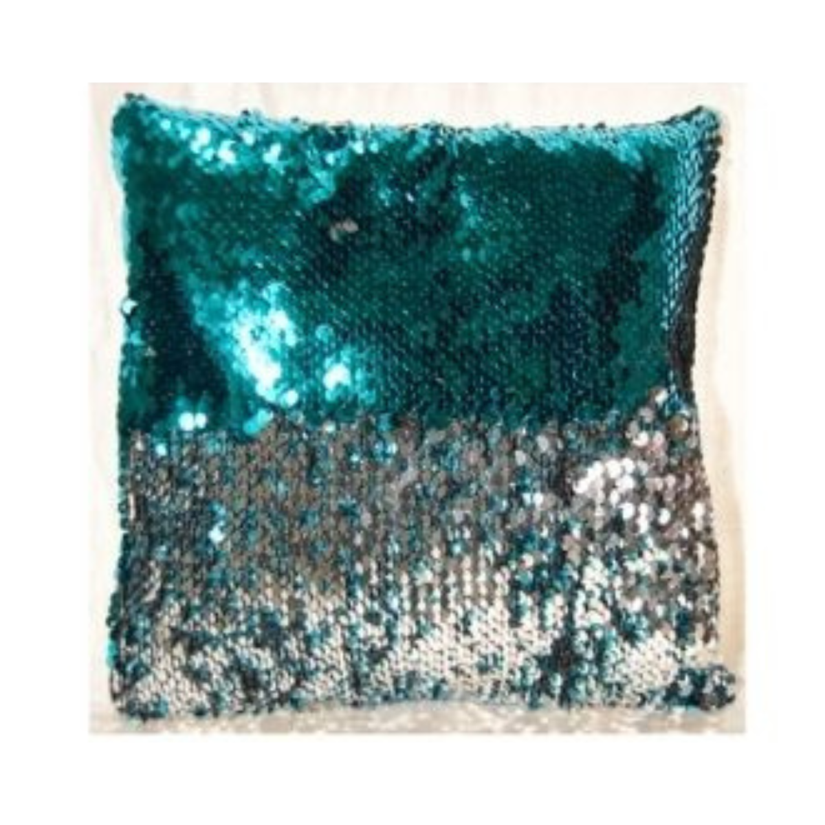 Aqua Blue & Silver | DIY Mini Sequin Pillow Stencil Craft Kit