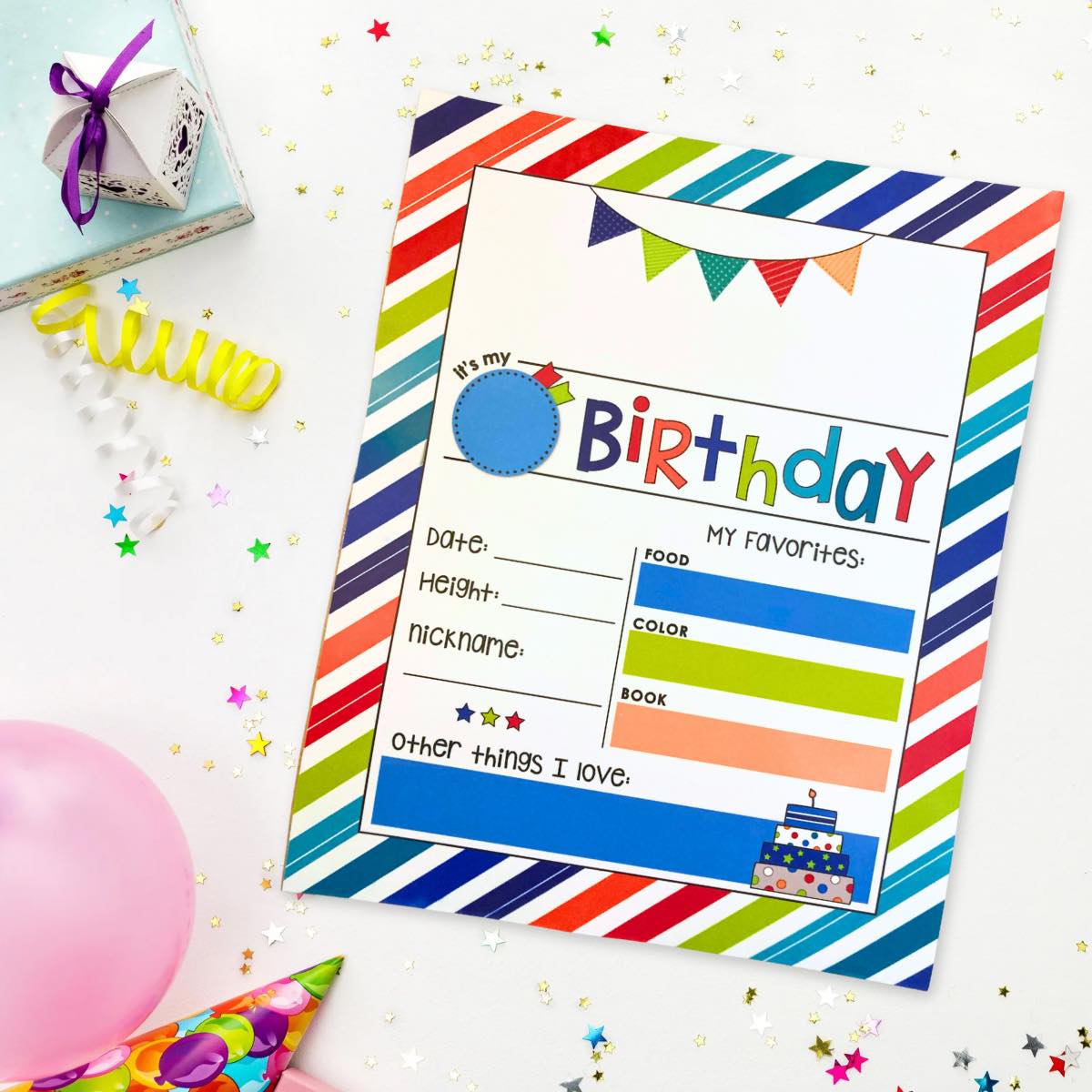 It's My Birthday Chart