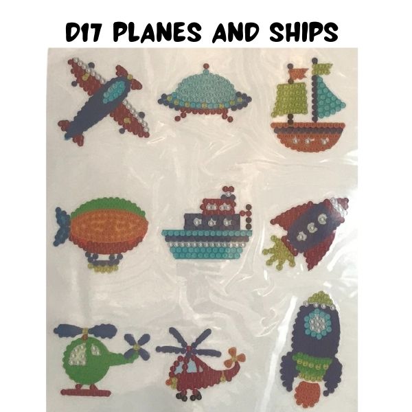 Diamond Dot sticker kit - Planes and Ships