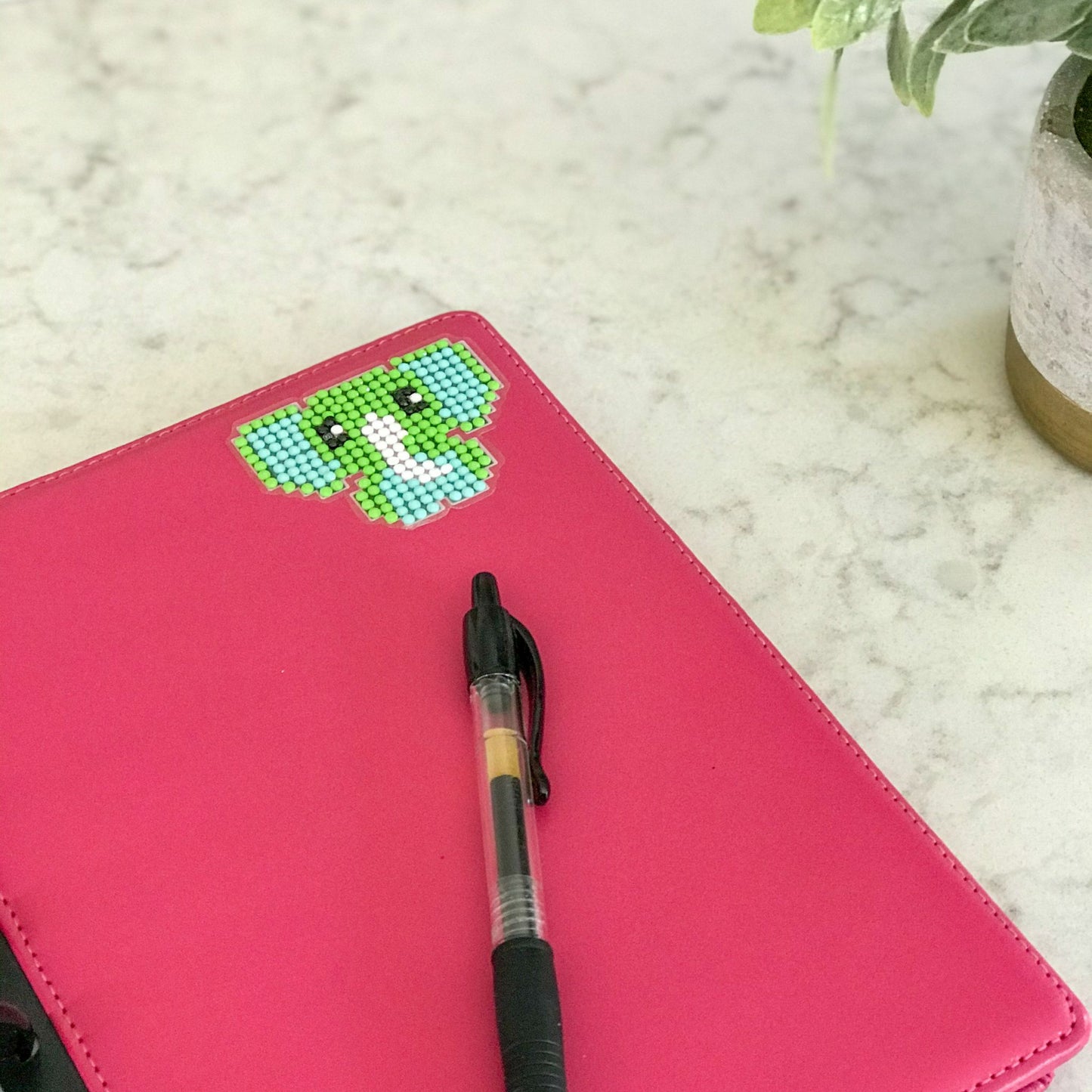 Diamond Dot sticker kit - Green Dino