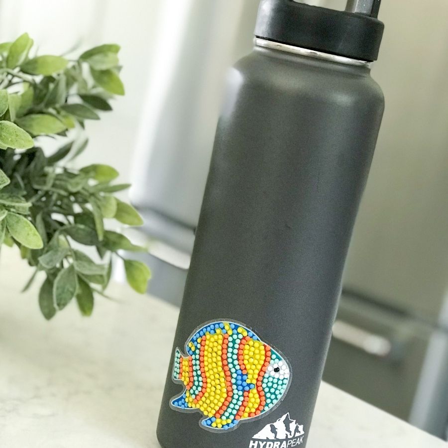 Diamond Dot sticker kit - Purple Dino