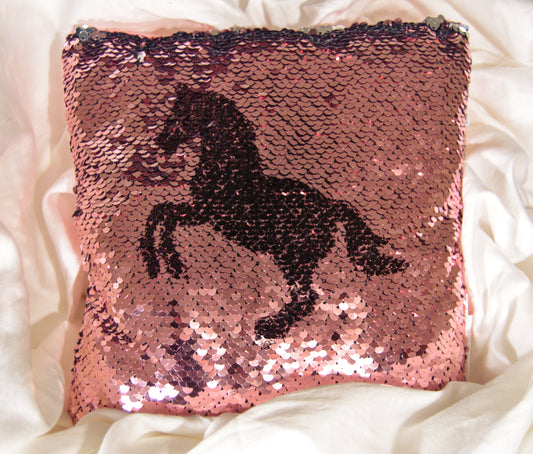 Rosy Pink & Silver | DIY Mini Sequin Pillow Stencil Craft Kit