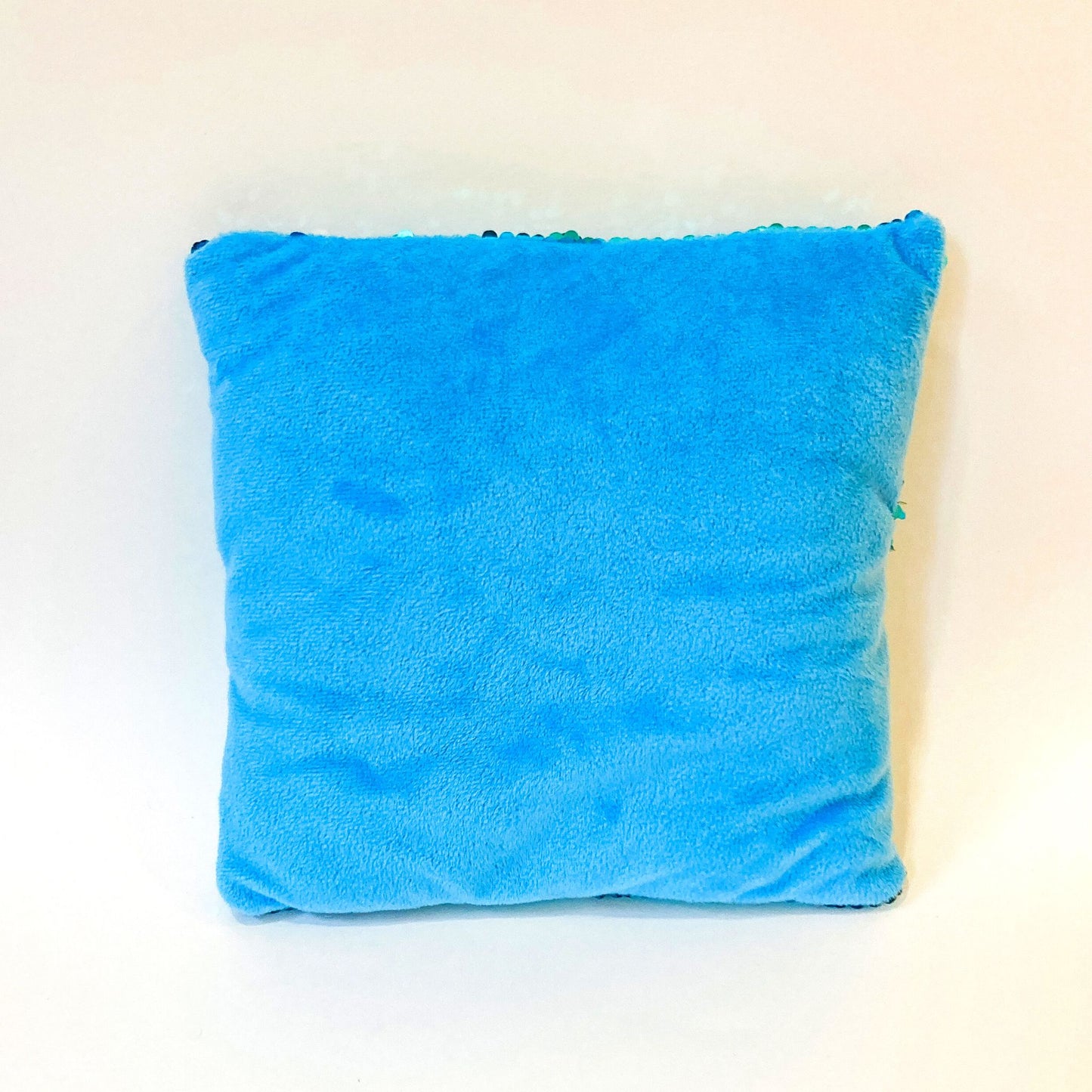 Aqua Blue & Silver | DIY Mini Sequin Pillow Stencil Craft Kit