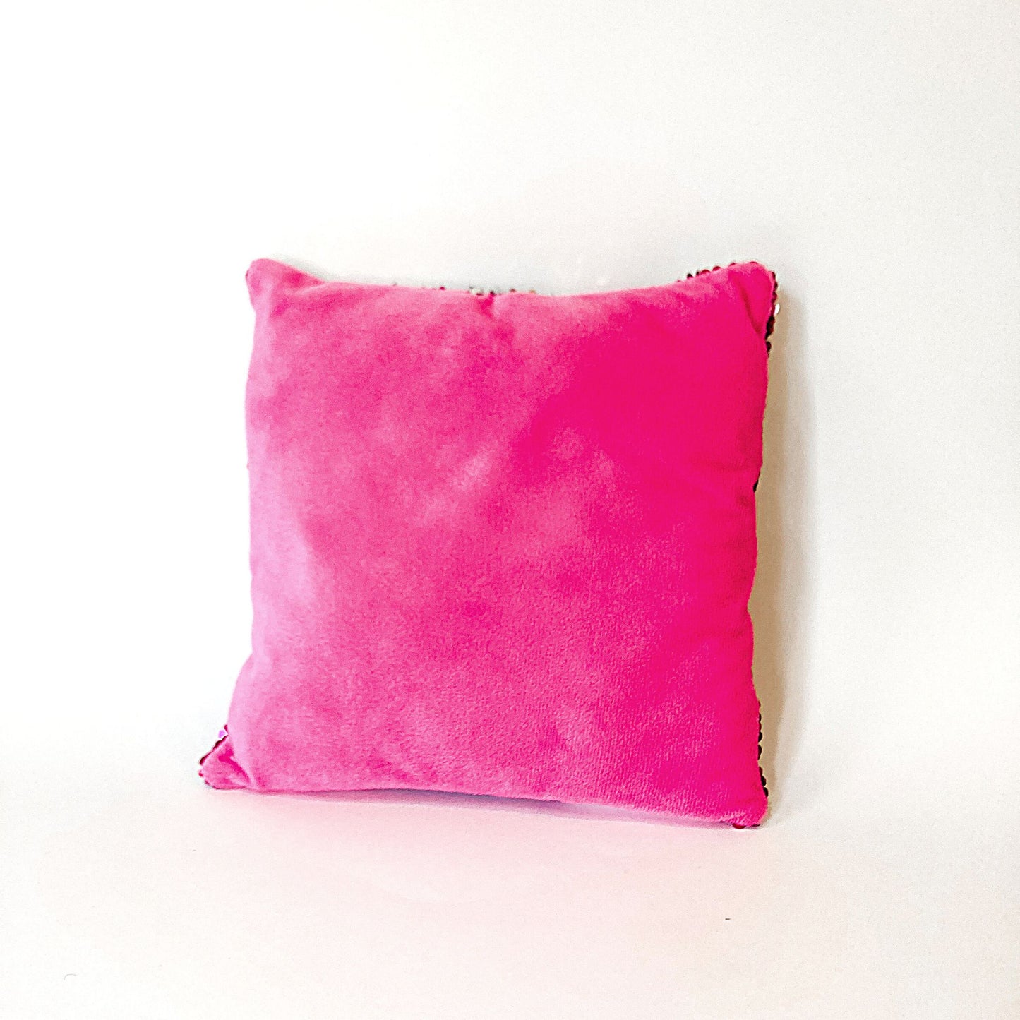 Fuchsia Pink & Silver | DIY Mini Sequin Pillow Stencil Craft Kit