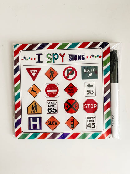 Dry erase travel game pack