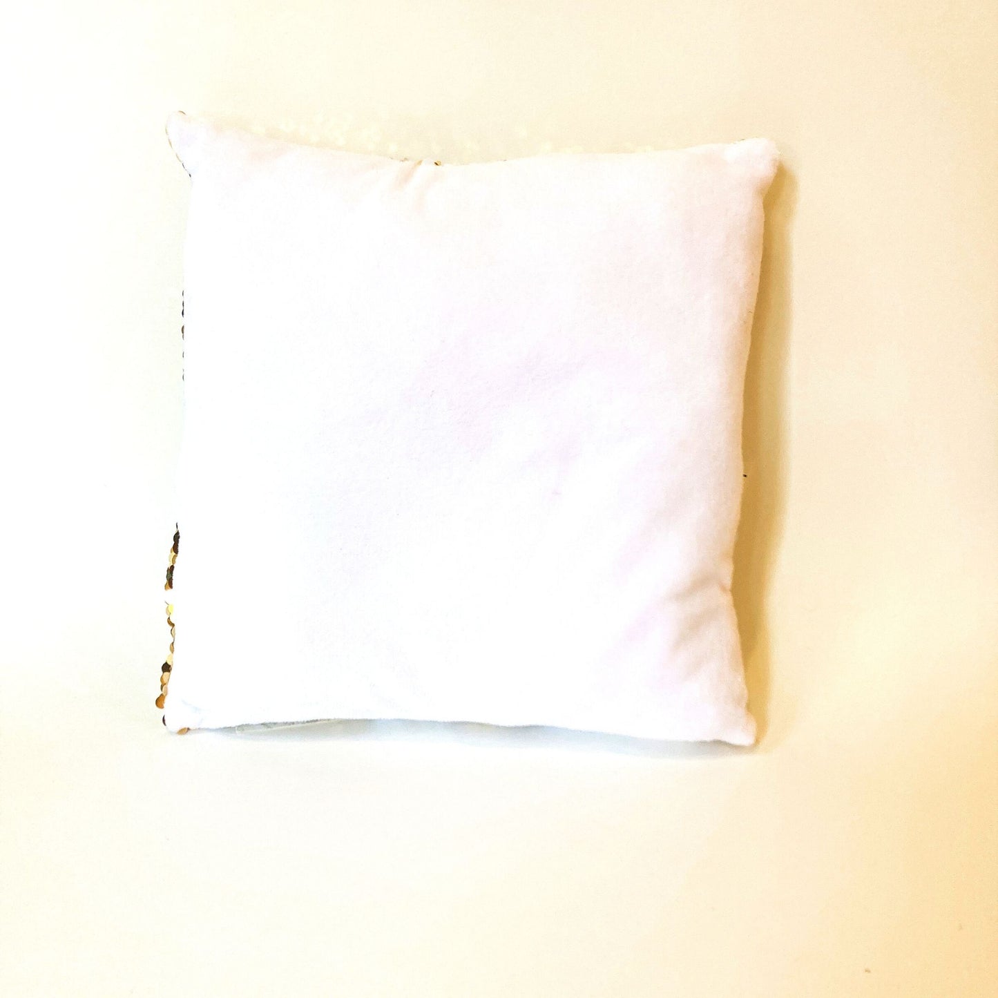 Gold & White | DIY Mini Sequin Pillow Stencil Craft Kit