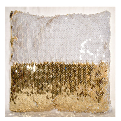 Gold & White | DIY Mini Sequin Pillow Stencil Craft Kit