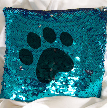 Purple & Aqua Blue | DIY Mini Sequin Pillow Stencil Craft Kit