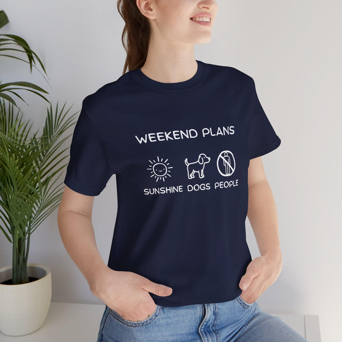 Weekend Plans Shirt, Graphic Tee, Sunshine Dogs People, Fun Unisex T-Shirt, Summer Casual Wear, Cute Gift for Dog Lovers — listing image 9